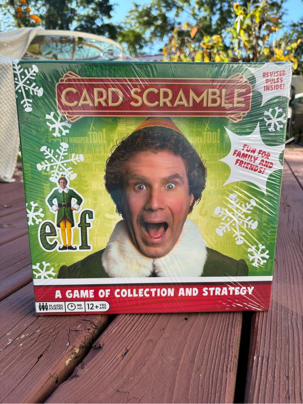 ELF Card Scramble Game - Green and Red Box Art